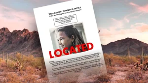 Girl who went missing in Arizona in 1994 is found alive; authorities report she left on her own.