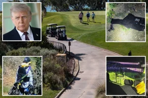 Gunman in body armor with alarming messages on rifle arrested after shooting near Trump National Golf Course in Los Angeles