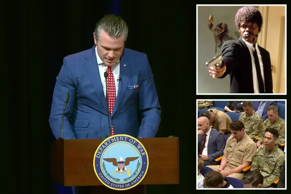 Hegseth conducts Pentagon prayer service using a fake Bible verse known from ‘Pulp Fiction’