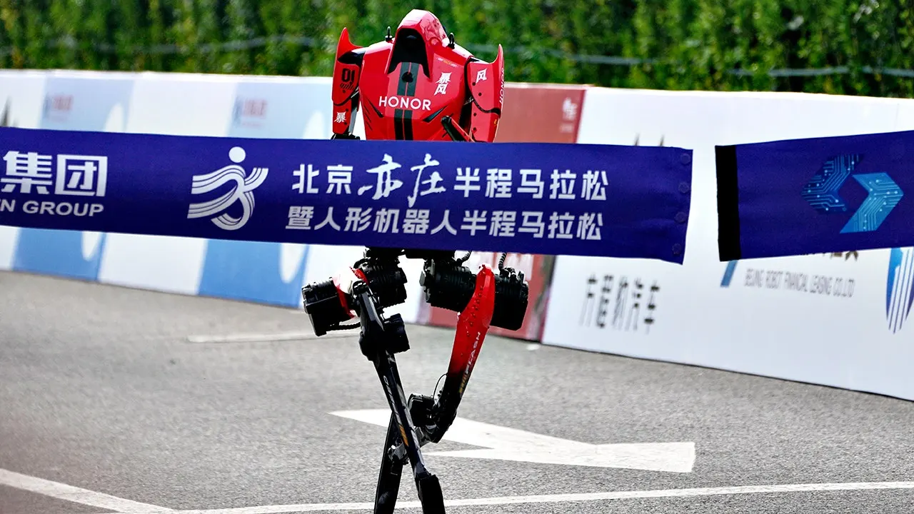 Humanoid robot sets half-marathon world record in Beijing