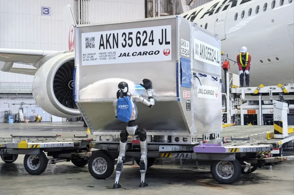 Humanoid robots will serve as baggage handlers at an airport in Japan.