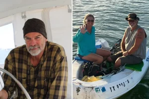 Husband of US woman Lynette Hooker, who disappeared from a boat in the Bahamas, falls overboard while in police custody.