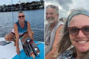 Husband of missing US woman Lynette Hooker communicated with a friend about her going overboard in the Bahamas, attributing the unsuccessful rescue to the weather before being taken into custody.