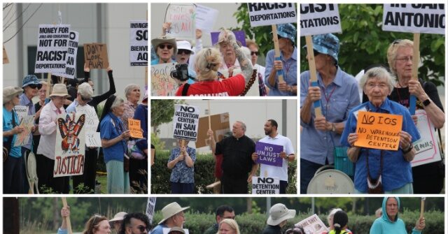 Images: San Antonio Socialists Organize Seniors to Oppose New ICE Facility