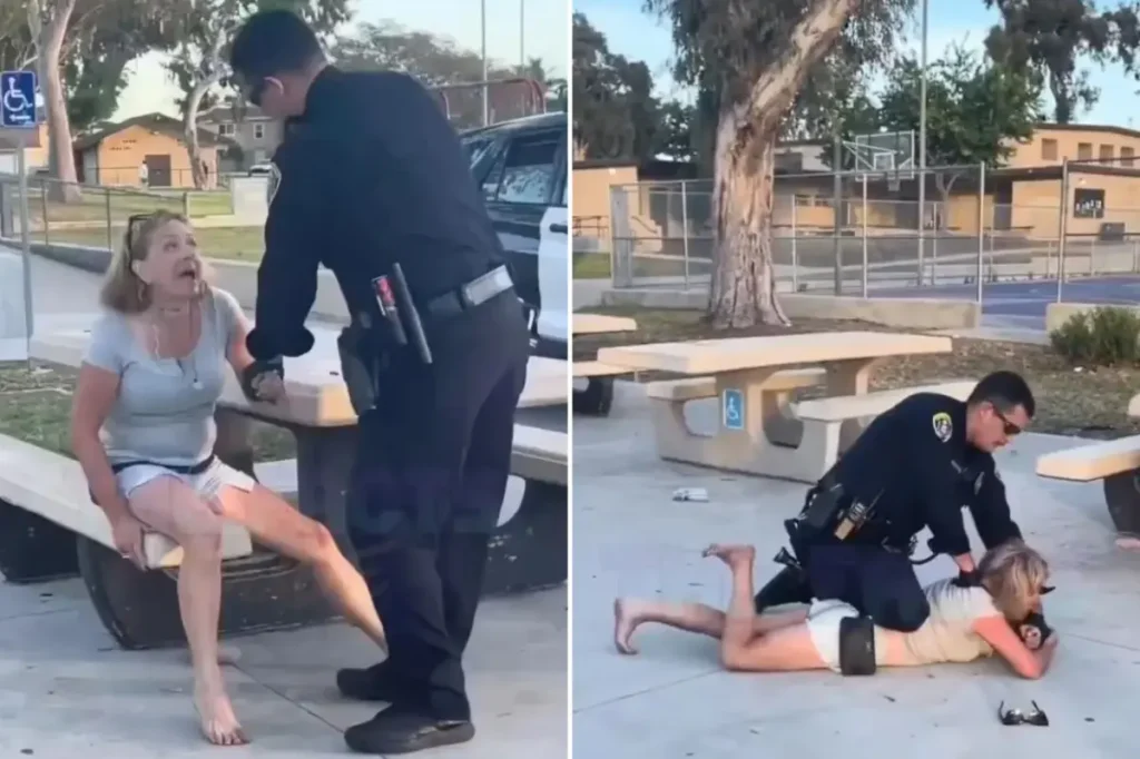 Immediate consequences for woman who bit San Diego police officer after racist outburst