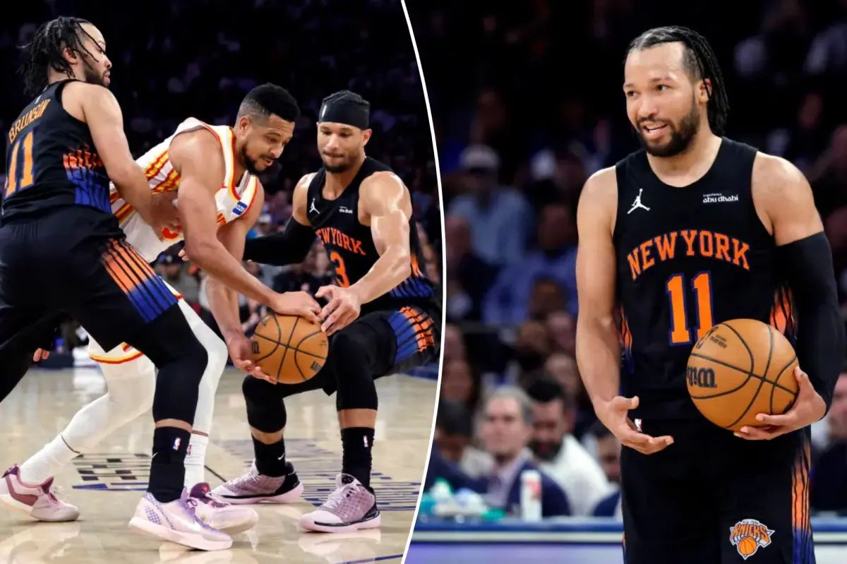 Jalen Brunson scores 39 points in Game 5 to give the Knicks a series lead against the Hawks.