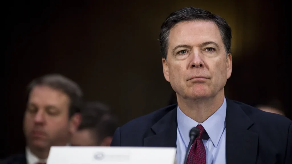 James Comey confronts charges over seashell post due to concerns about the First Amendment