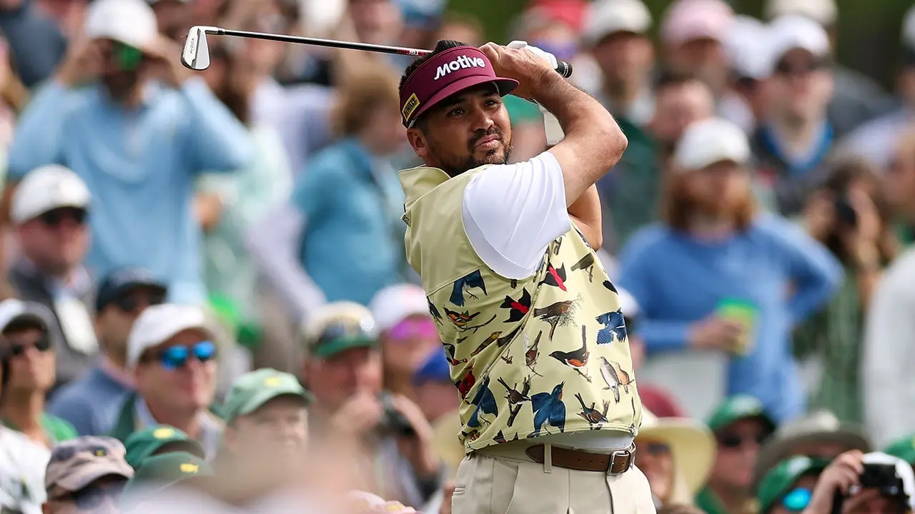 Jason Day's Malbon golf outfit is flagged again at Augusta National during the Masters