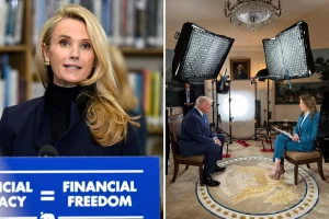 Jennifer Newsom criticizes Trump for his heated interaction with Norah O’Donnell from CBS News.