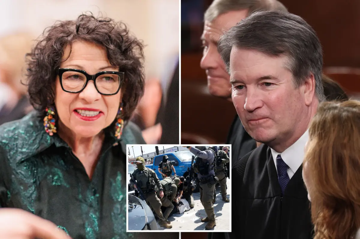 Justice Sonia Sotomayor says that Brett Kavanaugh's background in prep school affects his views on ICE raids.