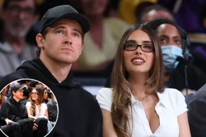 Justin Herbert and Madison Beer enjoy a courtside spot at a Lakers game