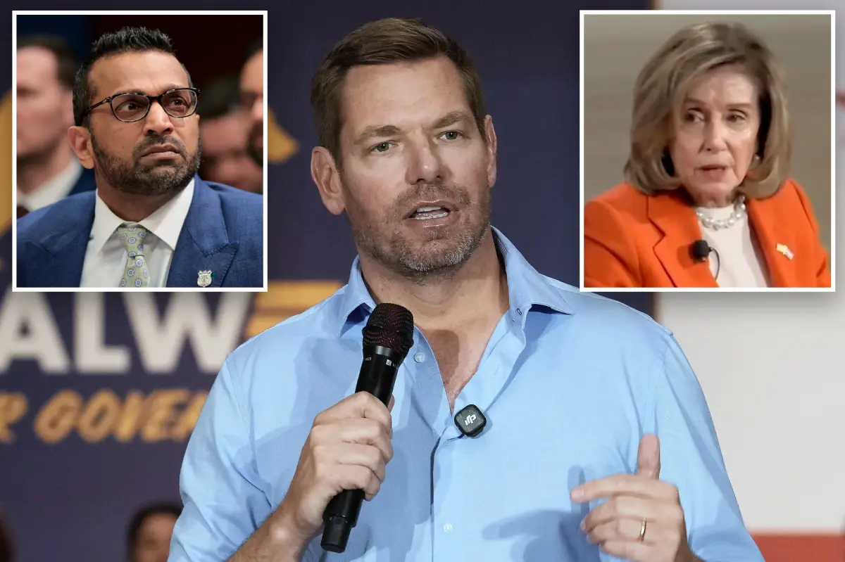 Kash Patel mocks Eric Swalwell with an FBI meeting invitation as Democrats claim they were unaware of the scandalous behavior of the disgraced representative.