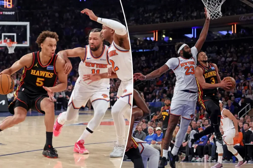 Knicks changed tactics to counter Hawks' strategy that was becoming a concern.