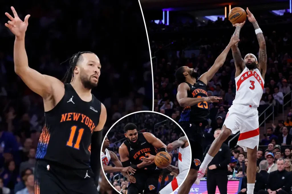 Knicks easily defeat Raptors to secure the No. 3 playoff spot in the East