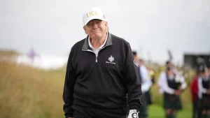 Liberals react strongly to news of PGA Tour's return to Trump-owned golf course.
