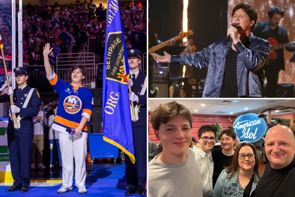 Long Island's Jesse Findling, a finalist on American Idol, receives a warm welcome upon returning home.