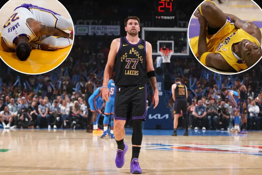Luka Doncic of the Lakers goes to Spain for treatment on his hamstring injury