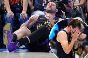 Luka Doncic of the Lakers will miss the remainder of the season due to a hamstring injury.