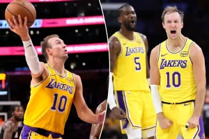 Luke Kennard sets Lakers playoff record with flawless shooting performance in Game 1 victory over Rockets