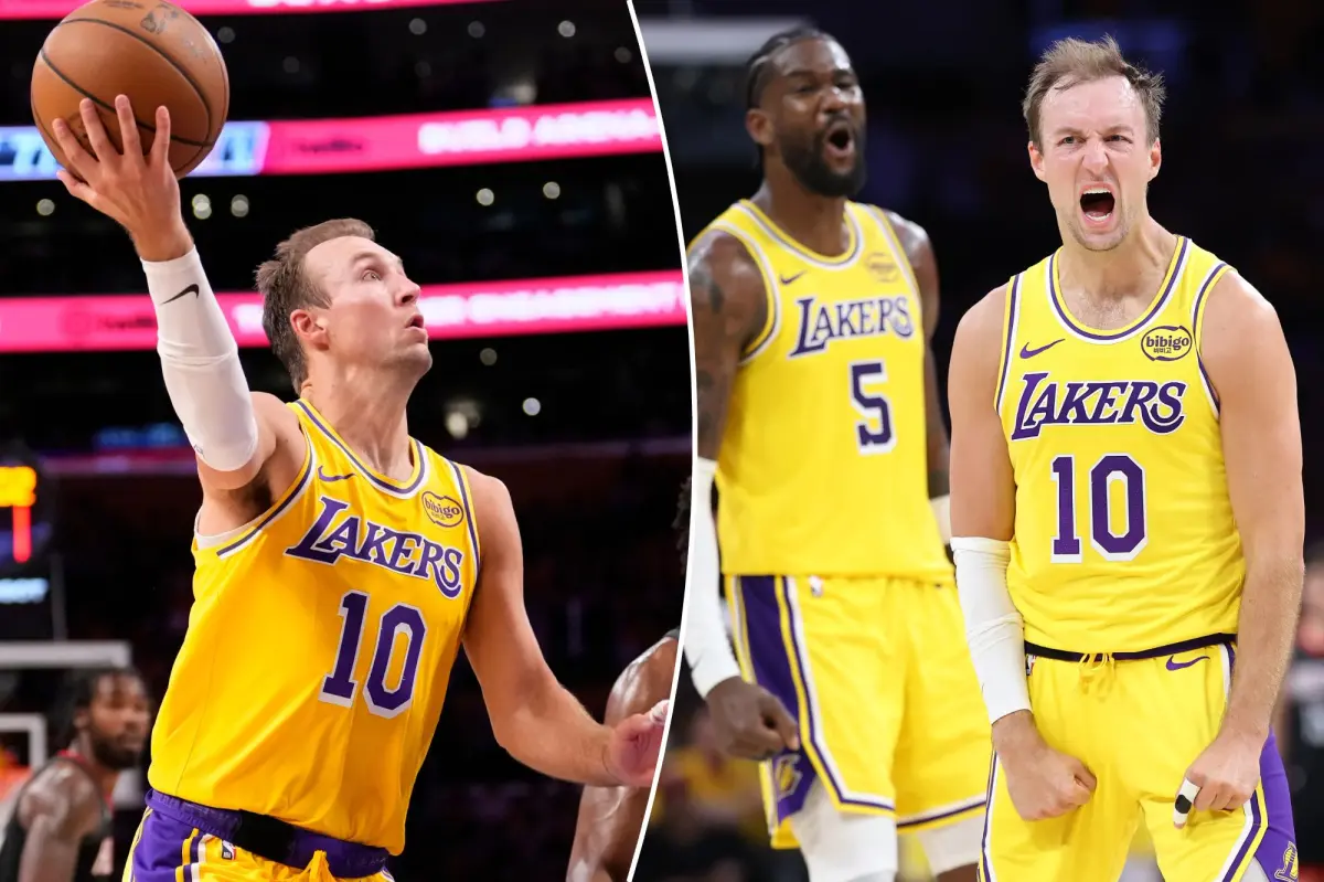Luke Kennard sets Lakers playoff record with flawless shooting performance in Game 1 victory over Rockets