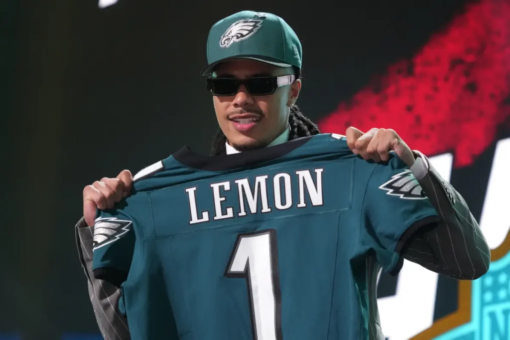 Makai Lemon feels overwhelmed on NFL draft night after touching family videos.