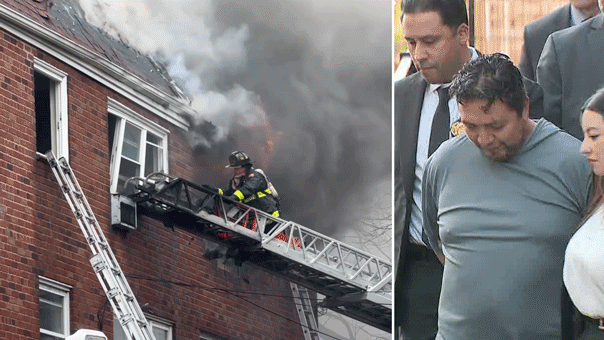 Man accused in deadly fire reportedly observed victims jump while drinking a beer