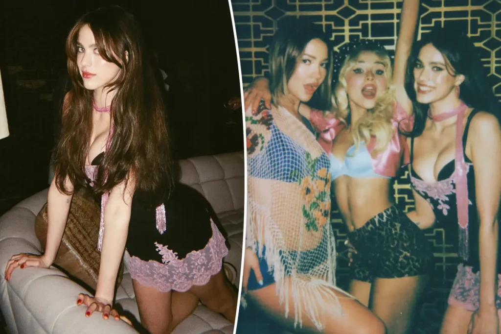 Margaret Qualley showcases a vintage Betsey Johnson outfit in Sabrina Carpenter's 'House Tour' music video