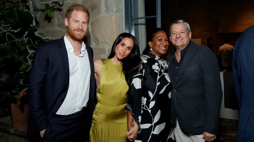 Meghan Markle and Prince Harry join Netflix CEO event amid reported tensions.