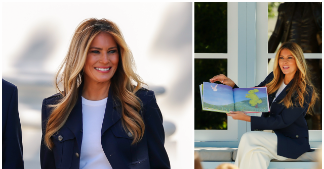 Melania Trump Holds Annual Easter Egg Roll in Nautical Ralph Lauren Outfit