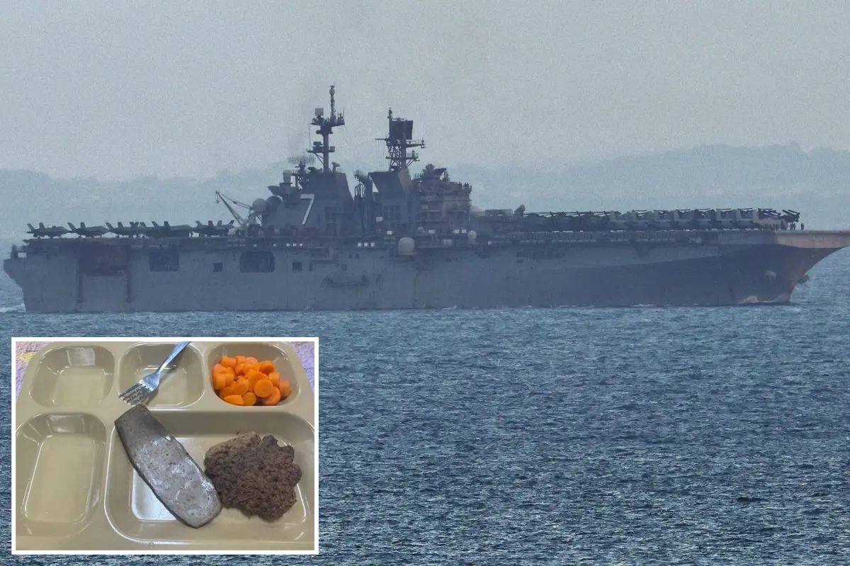 Navy refutes claims of low-quality food on warships sent to the Middle East after viral images of unappetizing meals.