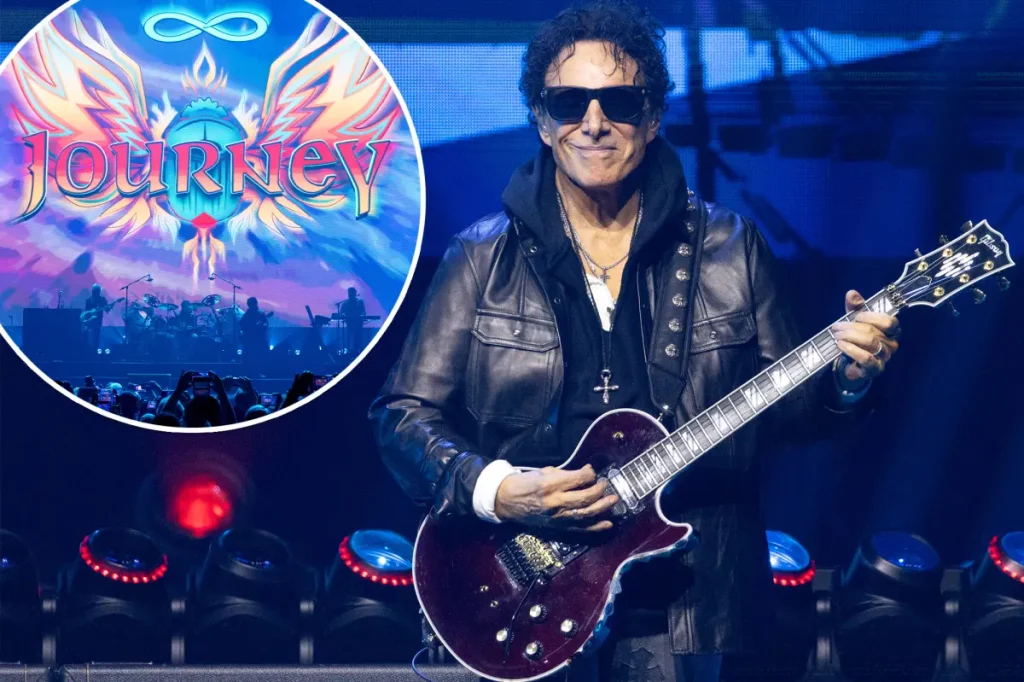 Neal Schon and bandmate Jonathan Cain face legal issues and politics while Journey continues its farewell tour.