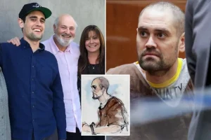 Nick Reiner stares coldly at prosecutors during the murder hearing for Rob and Michele