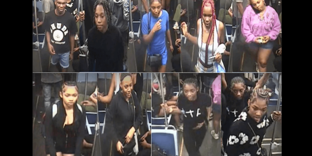 Nine individuals charged with attacking and assaulting a train passenger in Chicago