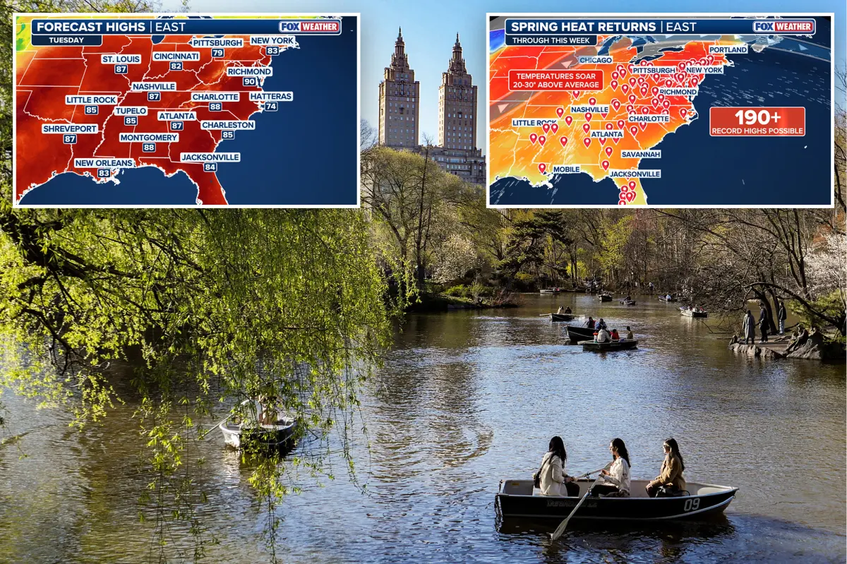 Northeast expected to reach record highs this week in April