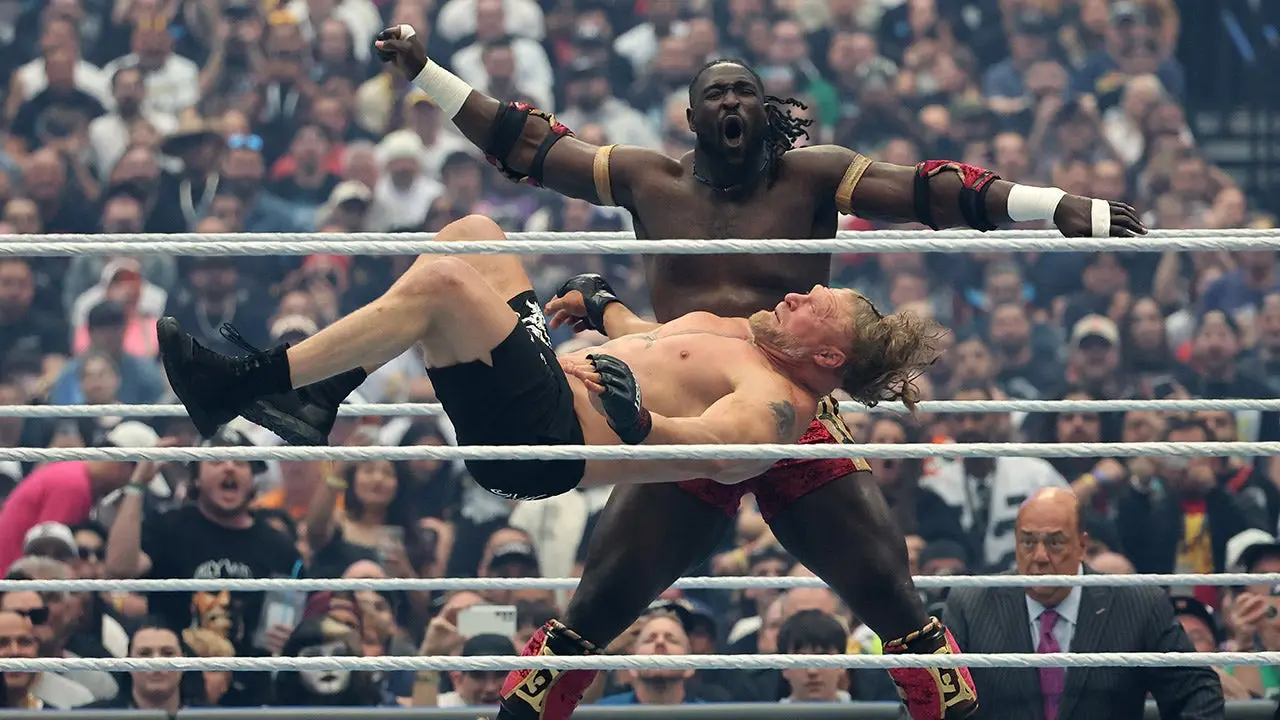 Oba Femi wins against Brock Lesnar at WrestleMania 42 in Las Vegas