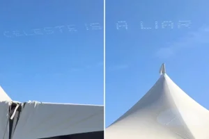 Offensive 'Celeste is a liar' message lights up the sky over Coachella after D4vd's murder arrest