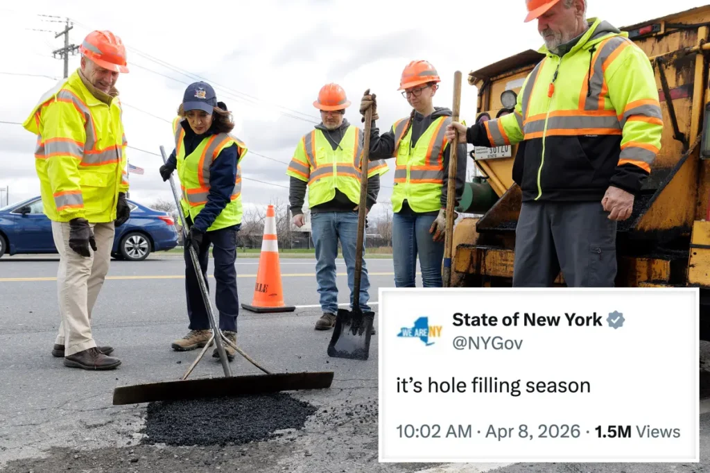 Office's awkward pothole post makes New Yorkers embarrassed due to suggestive double meaning