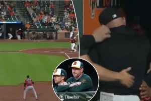 Orioles manager Craig Albernaz hit in the face by foul ball in a troubling incident