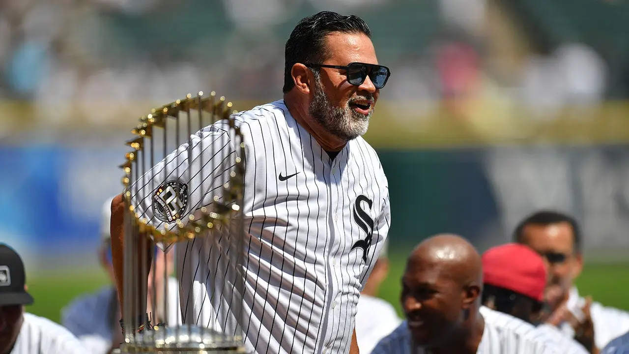 Ozzie Guillen in tears after being surprised with number retirement