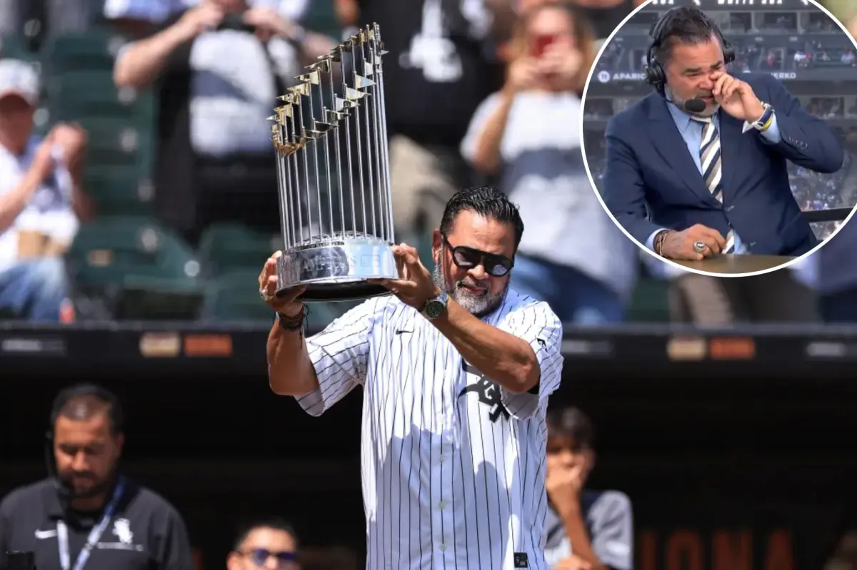 Ozzie Guillen struggles to hold back tears upon learning that the White Sox will retire his number.