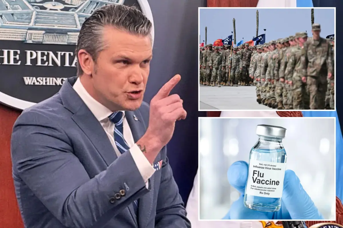 Pete Hegseth declares the removal of the flu vaccine mandate for U.S. military personnel.