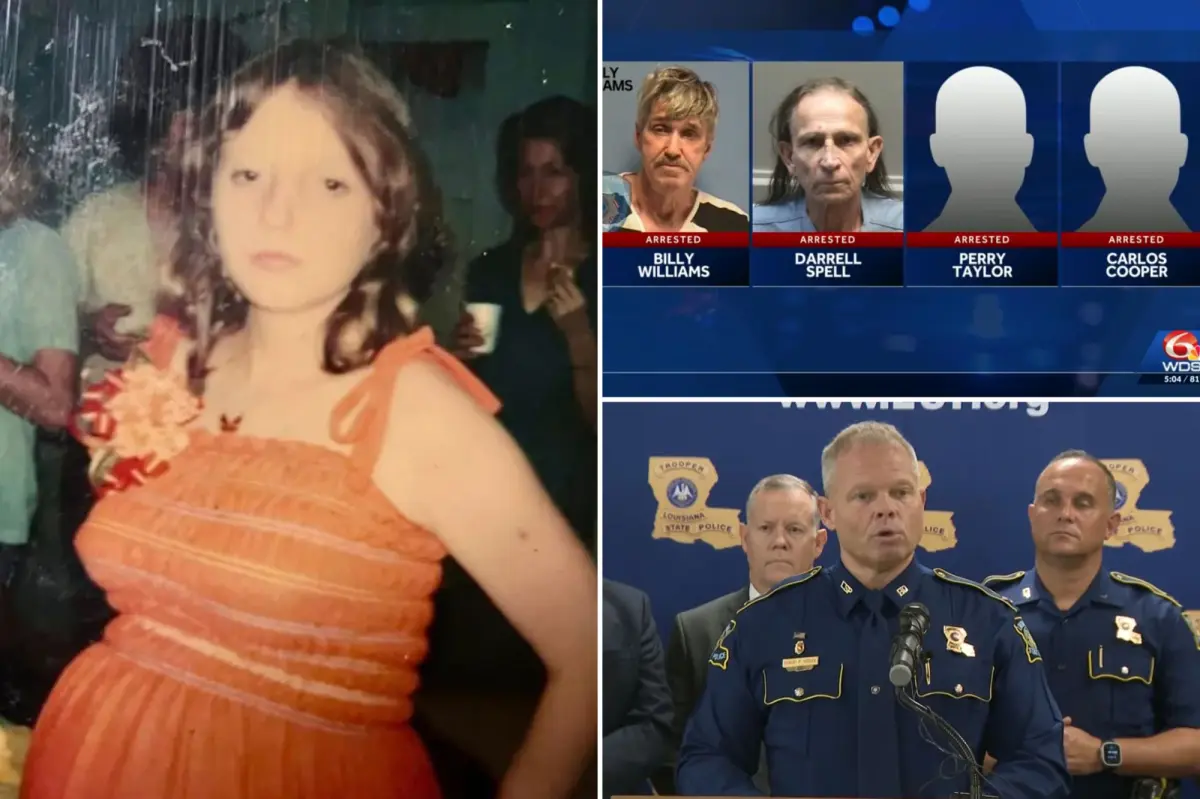 Podcast reveals information that aids Louisiana police in arresting four suspects in the long-unsolved murder of Roxanne Sharp.