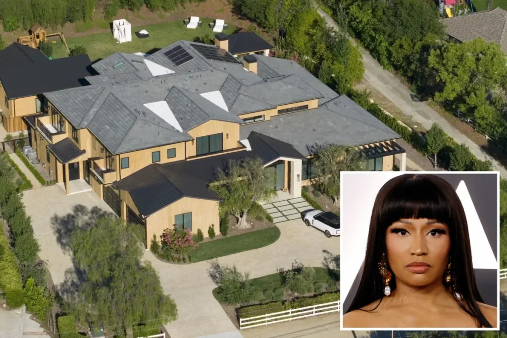 Police hurry to Nicki Minaj's home due to a man following her into the backyard.