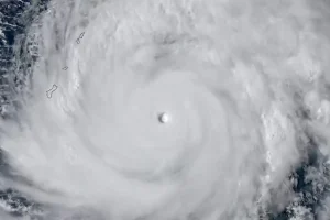 Powerful typhoon in the Pacific Ocean is approaching a set of isolated US islands.