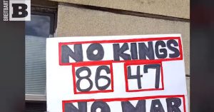 Protester States '86 47' Refers to 'We're Out of Mashed Potatoes'