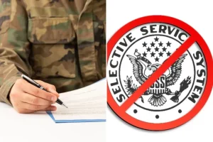 Protestors oppose Trump's plan for an automatic military draft