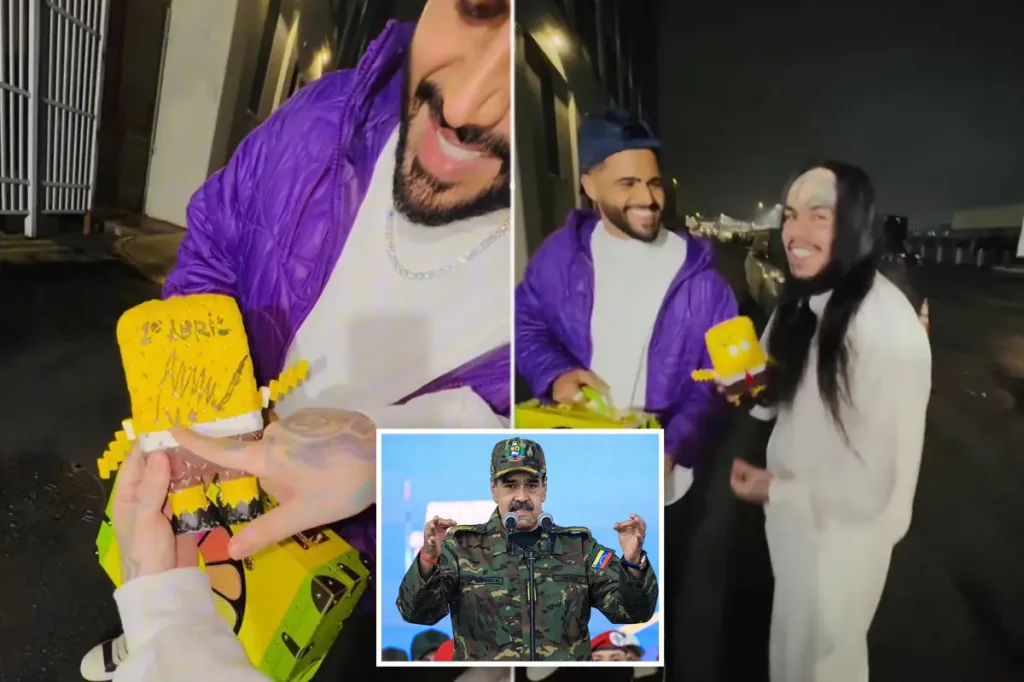 Rapper Tekashi 6ix9ine boasts that Maduro autographed his SpongeBob toy in a notorious New York City jail.