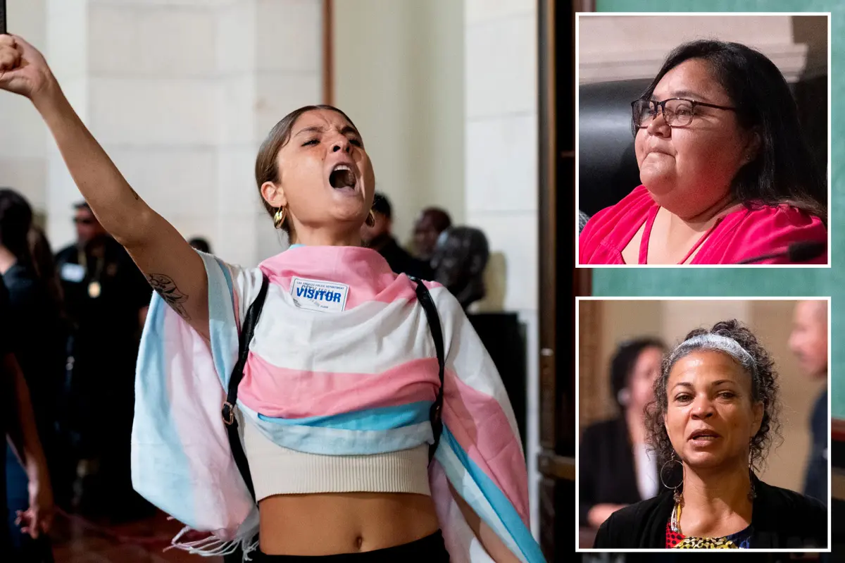 Residents of Los Angeles unable to enter City Hall budget meeting as activists call for reductions in police funding