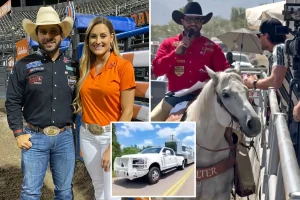 Rodeo announcer becomes the target of a harsh prank just hours before the event.