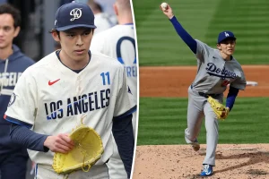 Roki Sasaki of the Dodgers has given up on finding his former self.